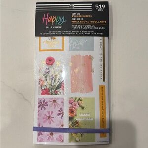 Happy Planner Brand New PRESSED FLORALS
Sticker Book - 519 pieces